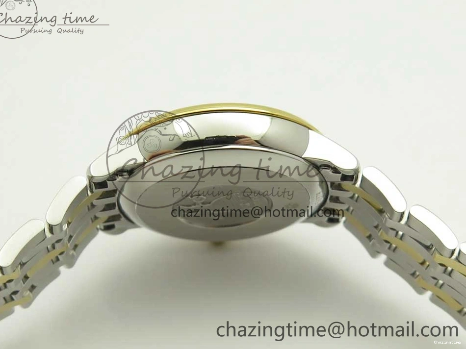 0512 Versatile De Ville Prestige Ladies 32.7mm SS MKF 1:1 Best Edition White MOP Dial Roman Markers on SS YG Bracelet MIYOTA 7967